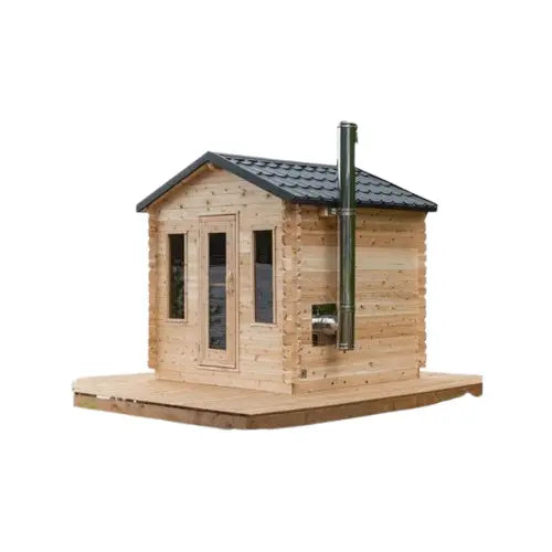 Dundalk Leisurecraft CT Georgian Cabin Cedar Traditional Steam Sauna, Outdoor/Indoor | CTC88E Leisurecraft