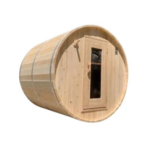 Dundalk Leisurecraft CT Harmony Barrel Cedar Traditional Steam 3-4 Person Sauna, Outdoor/Indoor | CTC22E Leisurecraft