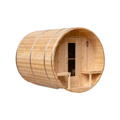 Dundalk Leisurecraft CT Serenity Barrel Traditional Steam Cedar Sauna, Outdoor/Indoor | CTC2245E Leisurecraft