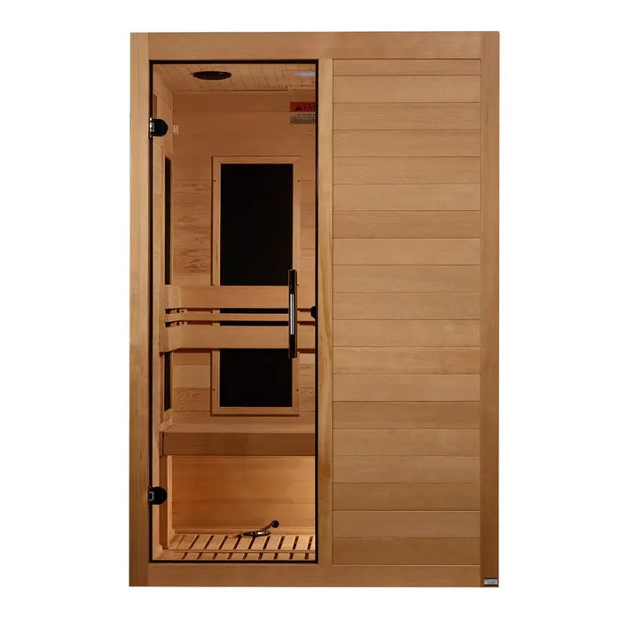Golden Designs S-Line Maxxus Ultra Low EMF FAR Infrared Sauna Canadian Hemlock | MX-S206-01-ULEMF (Elite) Golden Designs