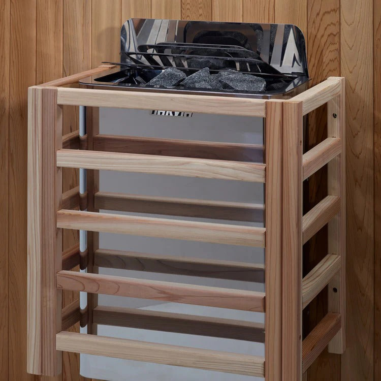 Golden Designs Gargellen 5-Person Hybrid Outdoor Sauna w/ Full Spectrum Infrared & Harvia Traditional Electric Heater Kit | GDI‐8125‐01