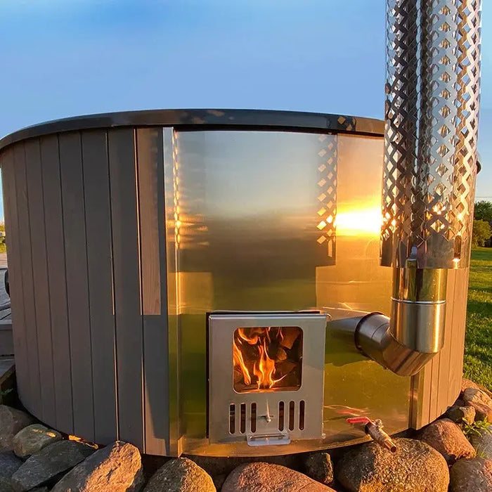 SaunaLife 6 Person Wood-Fired Hot Tub S4N/S4B Saunalife