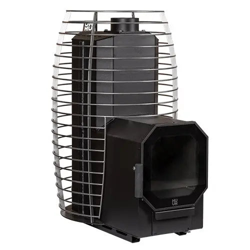 HUUM HIVE Flow LS Wood-Burning Sauna Stove Package With Firebox Extension, 9.8kW HUUM