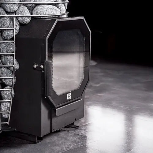 HUUM HIVE Flow Mini Wood-Burning Sauna Stove Package, 8.5kW HUUM
