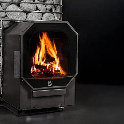 HUUM HIVE Wood-Burning Sauna Stove Package With Firebox Extension, 8.5kW HUUM