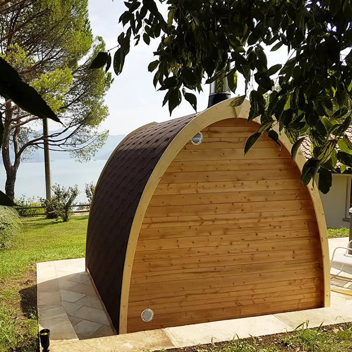SaunaLife 4 Person G3 Outdoor Traditional Pod Sauna Saunalife